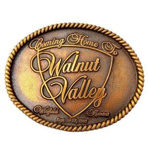 Walnut Valley Bluegrass Festival Vintage 1995 Belt Buckle RARE Winfield Kansas